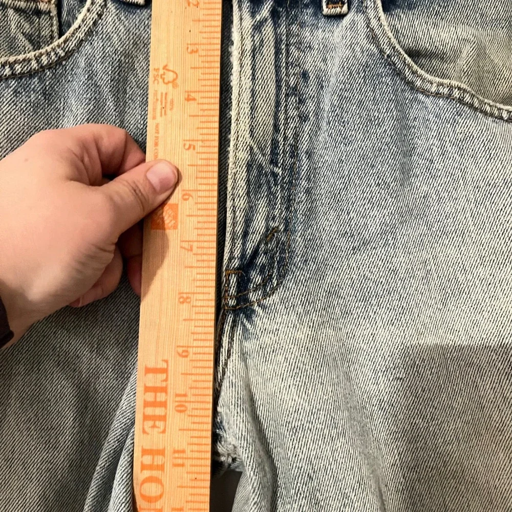 1995 Levis 555 Relaxed Fit Straight Leg Jeans Light Wash Made in USA 31x30